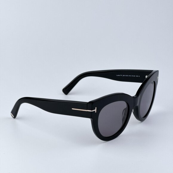 Tom Ford Women BRAND NEW Sunglasses LUCILLA Black Smoke Mirror Cat Eye FT1063/S - Picture 7 of 12